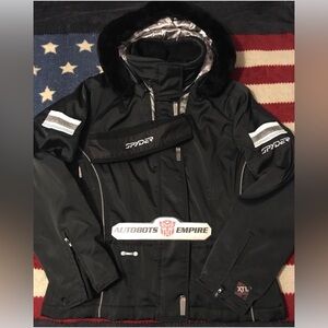 Vintage Womens Spyder XTL Ski Coat Sz 10 & Headband Tnf Summit Hyvent Heli Steep